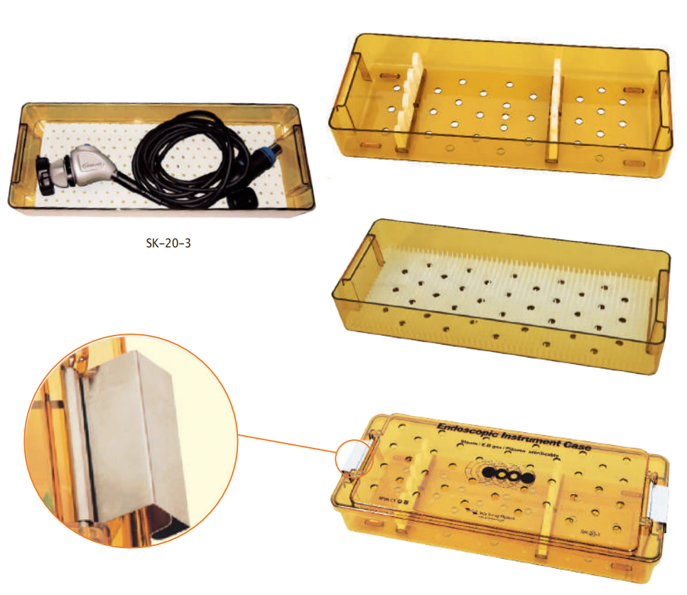 Endoscope Instrument Case, Size : 37(L) x 15(w) x 7(H)cm