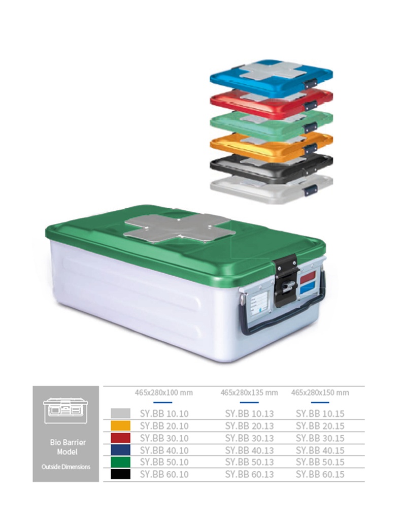 Quarter Sterilization Container Bio Barrier (GREEN) 465 X 280 X 100 MM