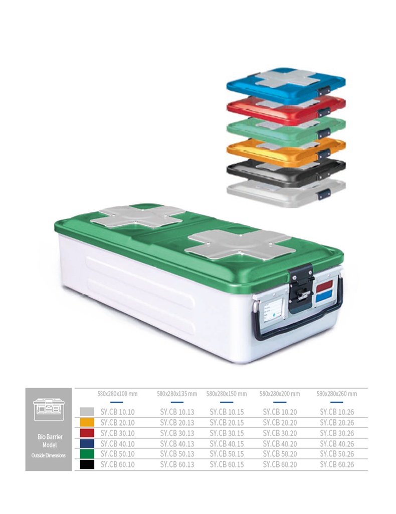 Full Sterilization Container Bio Barrier (GREEN) 580 X 280 X 100 MM