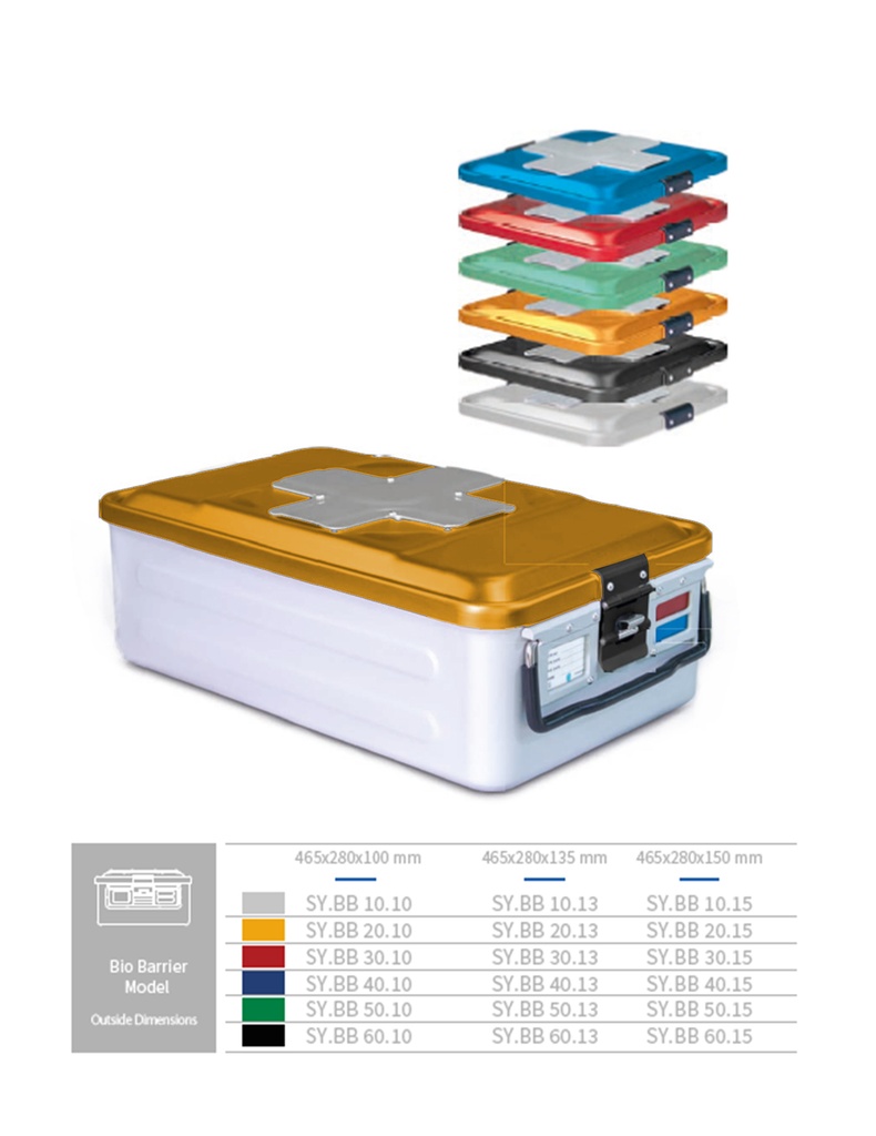 Quarter Sterilization Container Bio Barrier (YELLOW) 465 X 280 X 100 MM