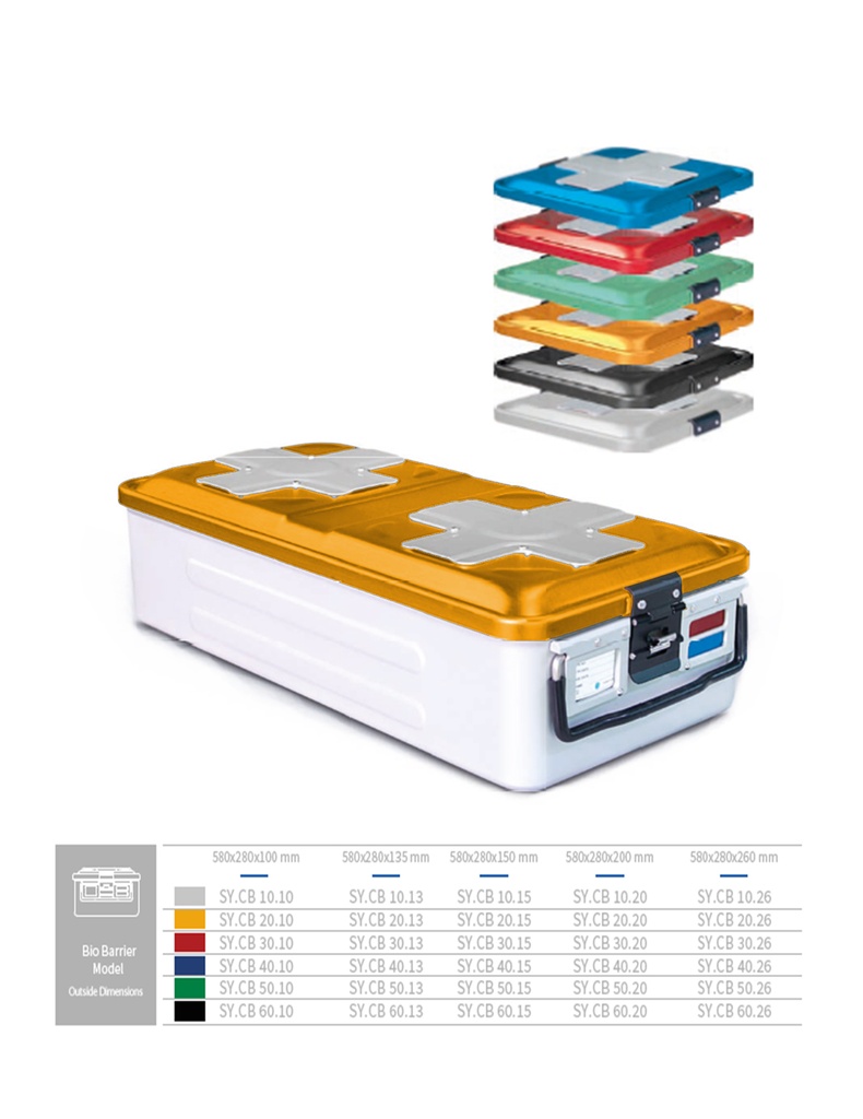 Full Sterilization Container Bio Barrier (YELLOW) 580 X 280 X 100 MM