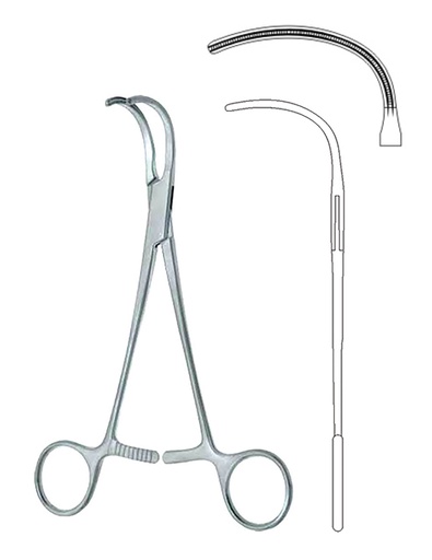 [12-267-18] Glover Atrauma Anastomosis And Aneurysm Clamps 18 cm 