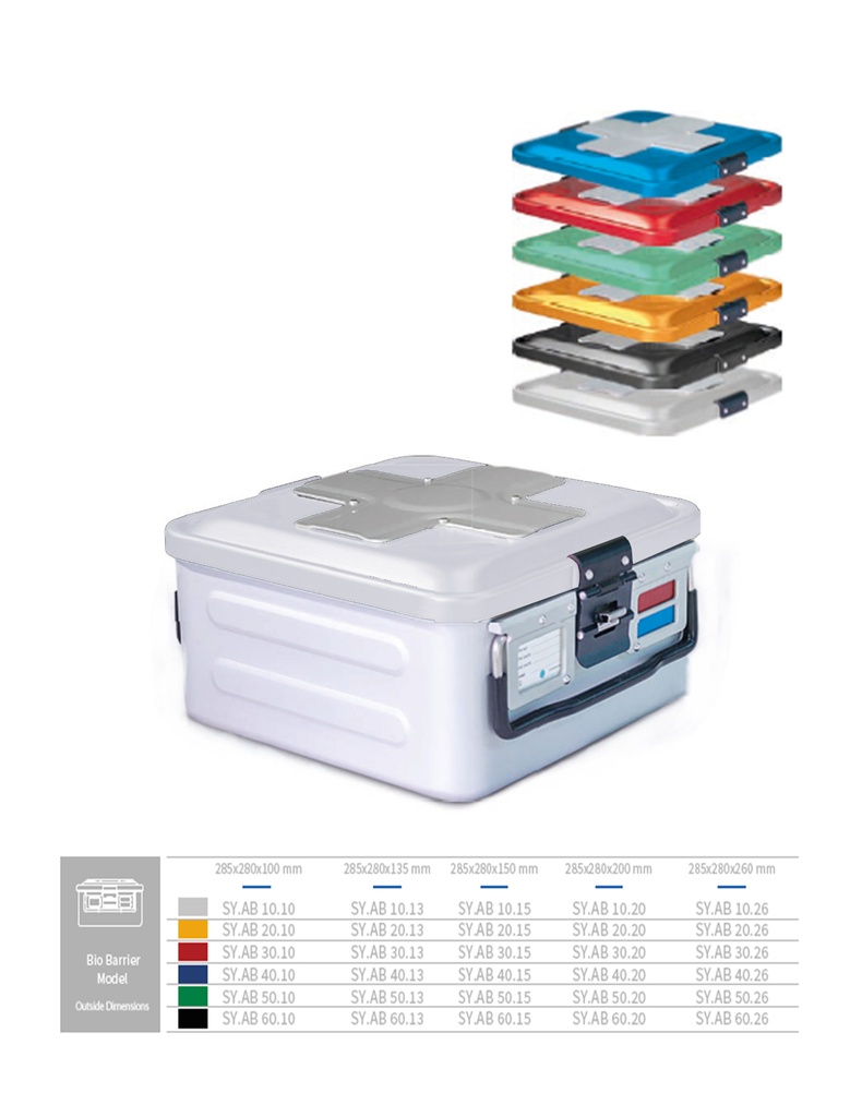 Half Sterilization Container Bio Barrier (GREY) 285 X 280 X 150 MM ...