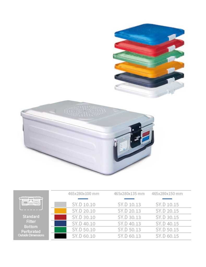 Quarter Sterilization Container Bottom Perforated (GREY) 465 X 280 X ...